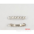 2014 new style /fashionable shiny rhodium hair clip/faceted glass stones